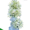 Kệ hoa tang 3 tầng sang trọng – hoa hồng trắng – thể hiện sự đồng cảm
