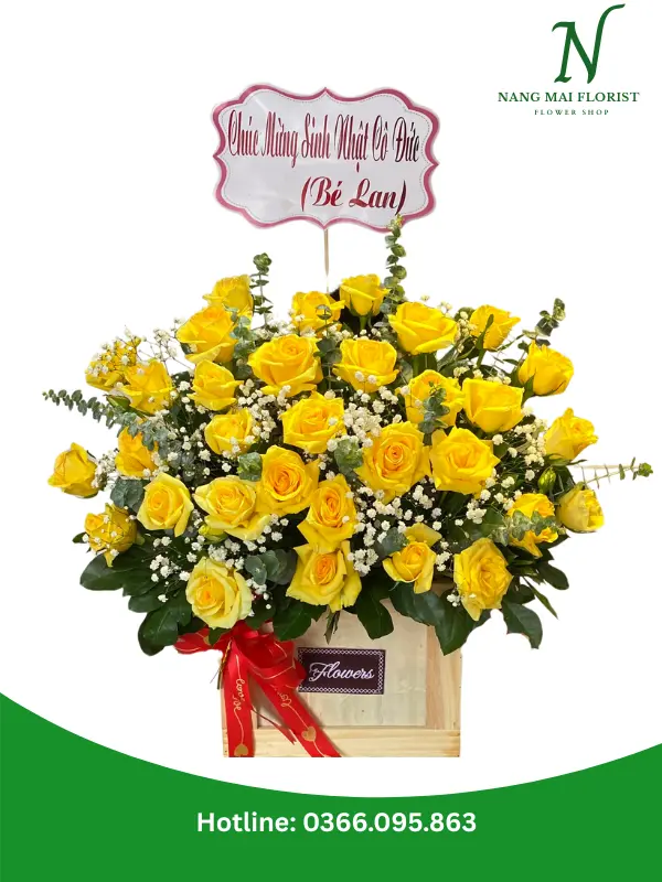 Giỏ Hoa Đẹp Tặng Sinh Nhật Sếp Nam Bình Dương
