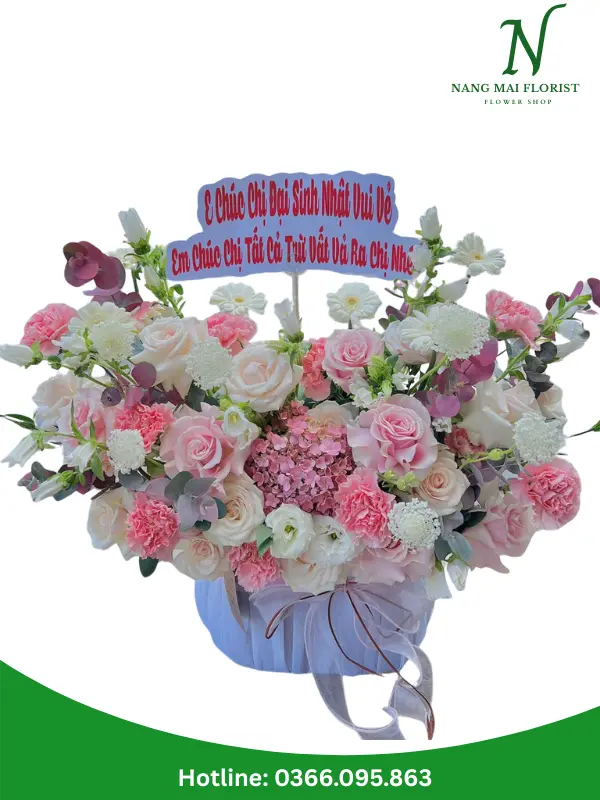 Lẵng Hoa Sinh Nhật Đẹp Nắng Mai Florist Lẵng Hoa Sinh Nhật Đẹp, Ý Nghĩa Giao Nhanh Bình Dương Tp Hồ Chí Minh
