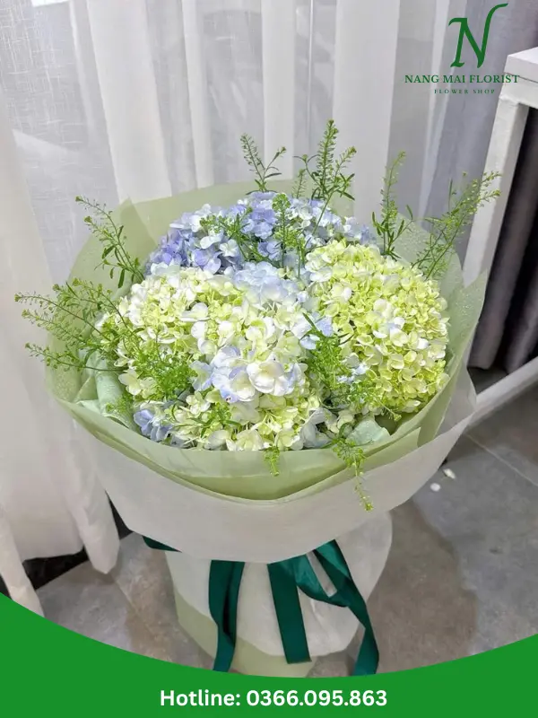 Bó Hoa Cẩm Tú Cầu Tone Xanh - Quà Tặng Thanh Lịch & Tinh Tế Nắng Mai Florist Bo-Hoa-Cam-Tu-Cau-Tone-Xanh-Qua-Tang-Thanh-Lich-Tinh-Te-Shop-Hoa-Tuoi-VSIP-Binh-Duong