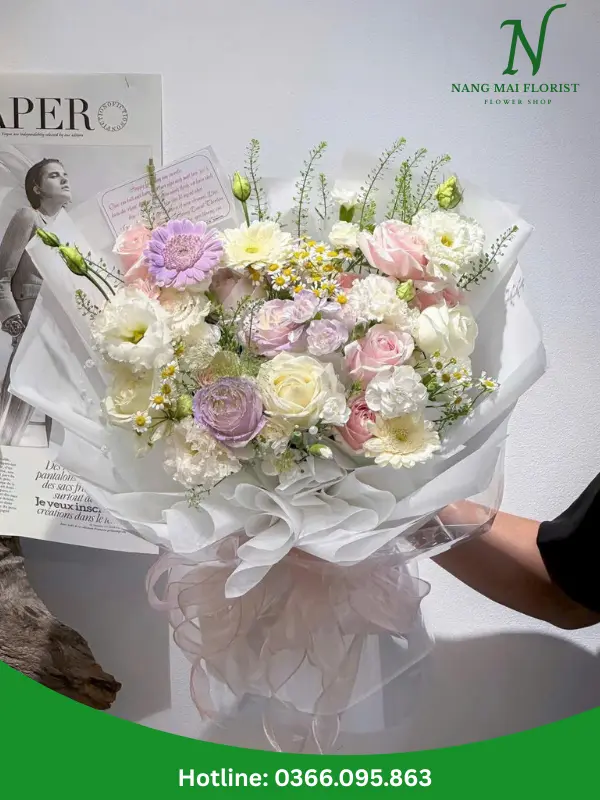 Bó Hoa Pastel Nhẹ Nhàng – Tặng Nàng Dịu Dàng & Tinh Tế Nắng Mai Florist Bo-Hoa-Pastel-Nhe-Nhang-Tang-Nang-Diu-Dang-Tinh-Te-Nang-Mai-Florist